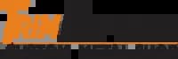 An orange and black Trim Express Custom Metal Shop Logo