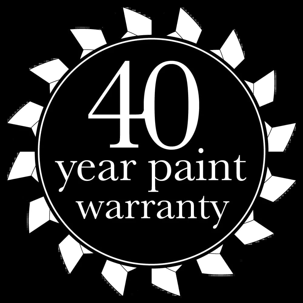 Metal Experts 40 Year Paint Warranty
