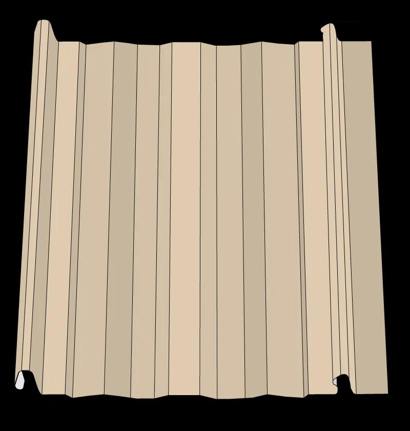 Striated Snap-Tite Panel for Metal Roofing and Siding.